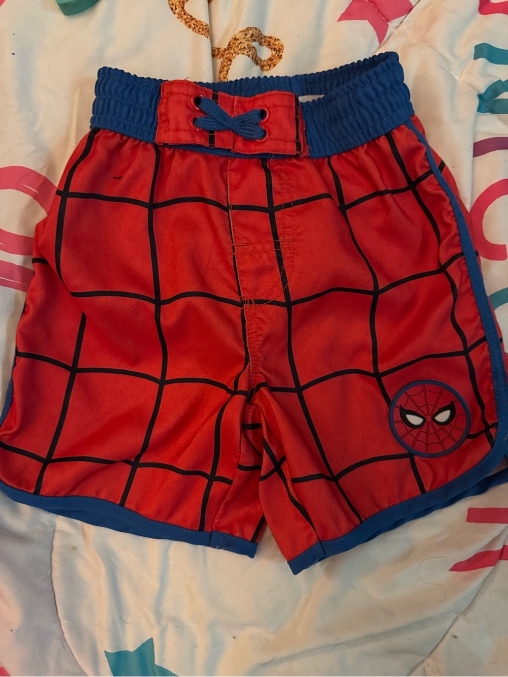 Disney Spider-Man Red and Blue Kids Shorts size 4 boys